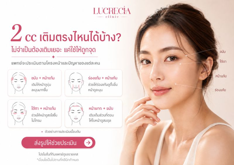 2 cc เติมตรงไหนได้บ้าง lucrecia clinic