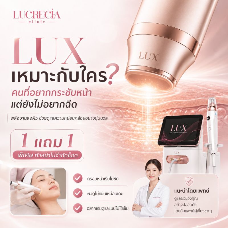 LUX กระชับผิวหน้า lucrecia clinic