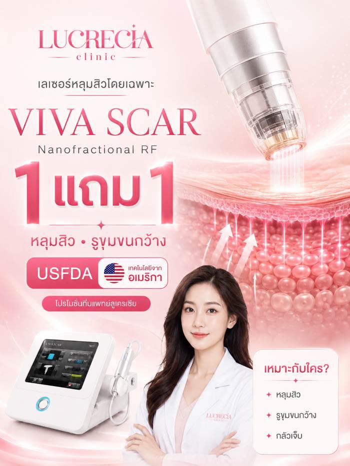viva scar เลเซอร์หลุมสิว รูขุมขนกว้าง